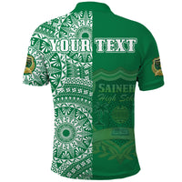 Custom Tonga Saineha High School Polo Shirt Tongan Ngatu Pattern LT14 - Polynesian Pride