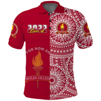 (Custom Text and Number) Beulah Tonga College Polo Shirt Class Of Year Tongan Ngatu Pattern LT14 - Polynesian Pride