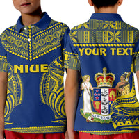 Custom Niue Polo Shirt Hiapo Mix Polynesian Happy Constitution Day LT14 - Polynesian Pride