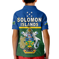 Solomon Islands National Day Polo Shirt KID Independence Day Tapa Pattern LT13 - Polynesian Pride