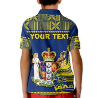 Custom Niue Polo Shirt Hiapo Mix Polynesian Happy Constitution Day LT14 - Polynesian Pride