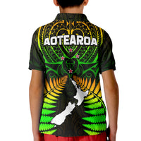 Aotearoa Fern Polo Shirt KID New Zealand Hei Tiki Special Style LT13 - Polynesian Pride