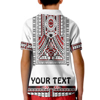 (Custom Personalised) Polynesian Polo Shirt KID Dashiki With Polynesian Tattoo Royal Version LT14 - Polynesian Pride