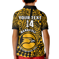 (Custom Text And Number) Hawaii Polo Shirt KID Nanakuli High and Intermediate School Tribal Kakau LT14 - Polynesian Pride