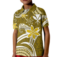 Custom Hawaii Flowers Wave Polo Shirt Kanaka Maoli Gold Polynesian LT13 - Polynesian Pride