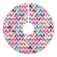 Palm Foliage On Striped Zigzag Tree Skirt - Polynesian Pride