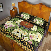 Papua New Guinea Quilt Bed Set - Polynesian Gold Patterns Collection - Polynesian Pride