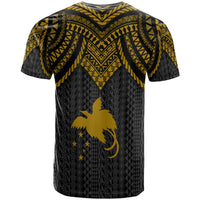 Papua New Guinea T Shirt Polynesian Armor Style Gold - Polynesian Pride