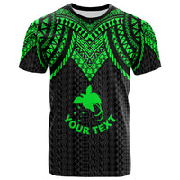 Papua New Guinea Custom T Shirt Polynesian Armor Style Green Unisex Art - Polynesian Pride
