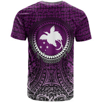 Papua New Guinea T Shirt Circle Pattern Purple - Polynesian Pride