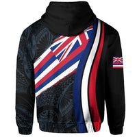 Hawaii Flag Polynesian Hoodie Zip Ten Style - Polynesian Pride