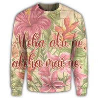 Hawaii Tropical Hibiscus Plumeria Sweatshirt - AH - Polynesian Pride