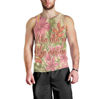 Hawaii Tropical Hibiscus Plumeria Tank Top - AH Black - Polynesian Pride