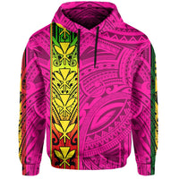 Polynesian Kanaka Flag Kanaka Maoli Hawaii Hoodie Pink - Polynesian Pride
