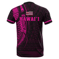 Hawaii Kakau Kanaka Polynesian T Shirt Pink - Polynesian Pride