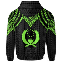 Pohnpei Hoodie Polynesian Armor Style Green - Polynesian Pride