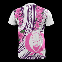 Pohnpei Micronesian T Shirt Flower Purple White - Polynesian Pride