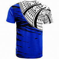 Pohnpei Custom T Shirt Pohnpei Flag Style With Claw Pattern - Polynesian Pride