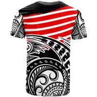 Pohnpei T Shirt Madolenihmw Flag With Round Black White Pattern - Polynesian Pride
