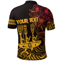 Hawaii Outrigger Canoe Paddling Polo Shirt Tribal Tiki LT7 - Polynesian Pride