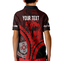 Kolisi Tonga Atele Custom Polo Shirt Roaring Lion LT7 - Polynesian Pride