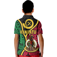 Vanuatu Polo Shirt Tribal Vanuatu Coat Of Arms Flag Style No2 LT9 - Polynesian Pride