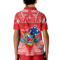 Toa Samoa Polynesian Rugby Polo Shirt Samoan Flag Red Color LT9 - Polynesian Pride