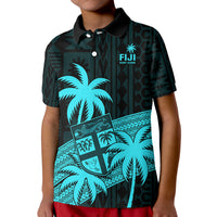 Fiji Rugby Sevens Polo Shirt Tapa Palm Tree and Fijian Coat of Arms LT9 - Polynesian Pride