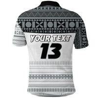 Custom Fiji Rugby Polo Shirt Impressive Version Custom Text and Number - Polynesian Pride