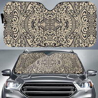 Polynesian Culture Car Sun Shade Auto Sun Shade Universal Fit White - Polynesian Pride
