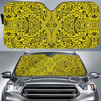 Polynesian Culture Car Sun Shade Auto Sun Shade Universal Fit Yellow - Polynesian Pride