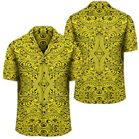 Polynesian Culture Yellow Hawaiian Shirt Unisex Black - Polynesian Pride