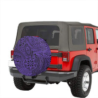 Polynesian Hawaiian Style Tribal Tattoo Violet Hawaii Spare Tire Cover - Polynesian Pride
