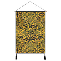 Polynesian Kakau Turtle Old Hanging Poster - AH Hanging Poster 43 x 65 cm Cotton And Linen - Polynesian Pride