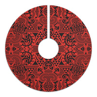 Polynesian Kakau Turtle Red Tree Skirt - Polynesian Pride