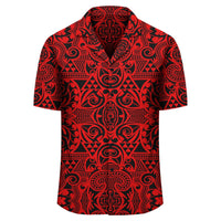 Polynesian Kakau Turtle Red Hawaiian Shirt - Polynesian Pride