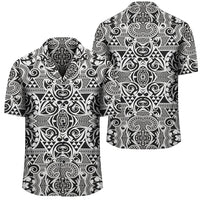 Polynesian Kakau Turtle Hawaiian Shirt Unisex Black - Polynesian Pride