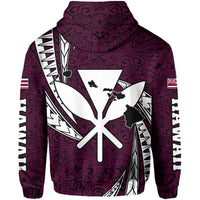 Polynesian King Culture Pink Hoodie (Zip up) Mega Style - Polynesian Pride