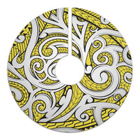 Polynesian Maori Ethnic Ornament Yellow Tree Skirt - Polynesian Pride