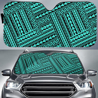 Polynesian Nation Car Sun Shade Auto Sun Shade Universal Fit Turquoise - Polynesian Pride