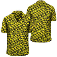 Polynesian Nation Yellow Hawaiian Shirt Unisex Black - Polynesian Pride