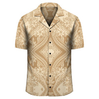 Polynesian Plumeria Mix Gold Hawaiian Shirt - Polynesian Pride