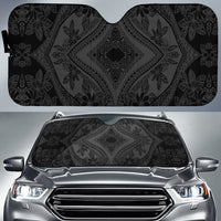 Polynesian Plumeria Mix Car Sun Shade Auto Sun Shade Universal Fit Gray Black - Polynesian Pride