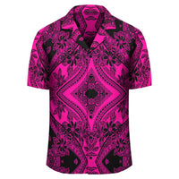 Polynesian Plumeria Mix Pink Black Hawaiian Shirt - Polynesian Pride