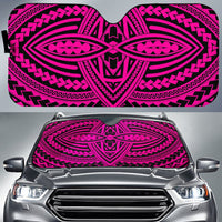 Polynesian Seamless Car Sun Shade Auto Sun Shade Universal Fit Pink - Polynesian Pride