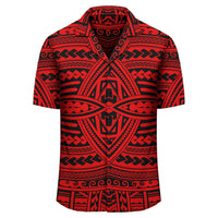 Polynesian Seamless Red Hawaiian Shirt - Polynesian Pride