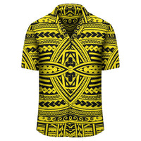 Polynesian Seamless Yellow Hawaiian Shirt - Polynesian Pride