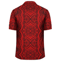 Polynesian Symmetry Red Hawaiian Shirt - Polynesian Pride