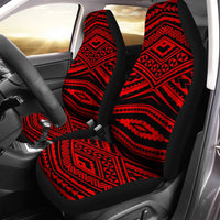 Polynesian Tatau Red Car Seat Cover - Polynesian Pride