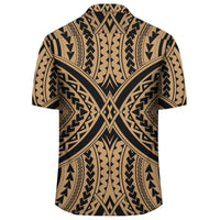 Polynesian Tradition Gold Hawaiian Shirt - Polynesian Pride